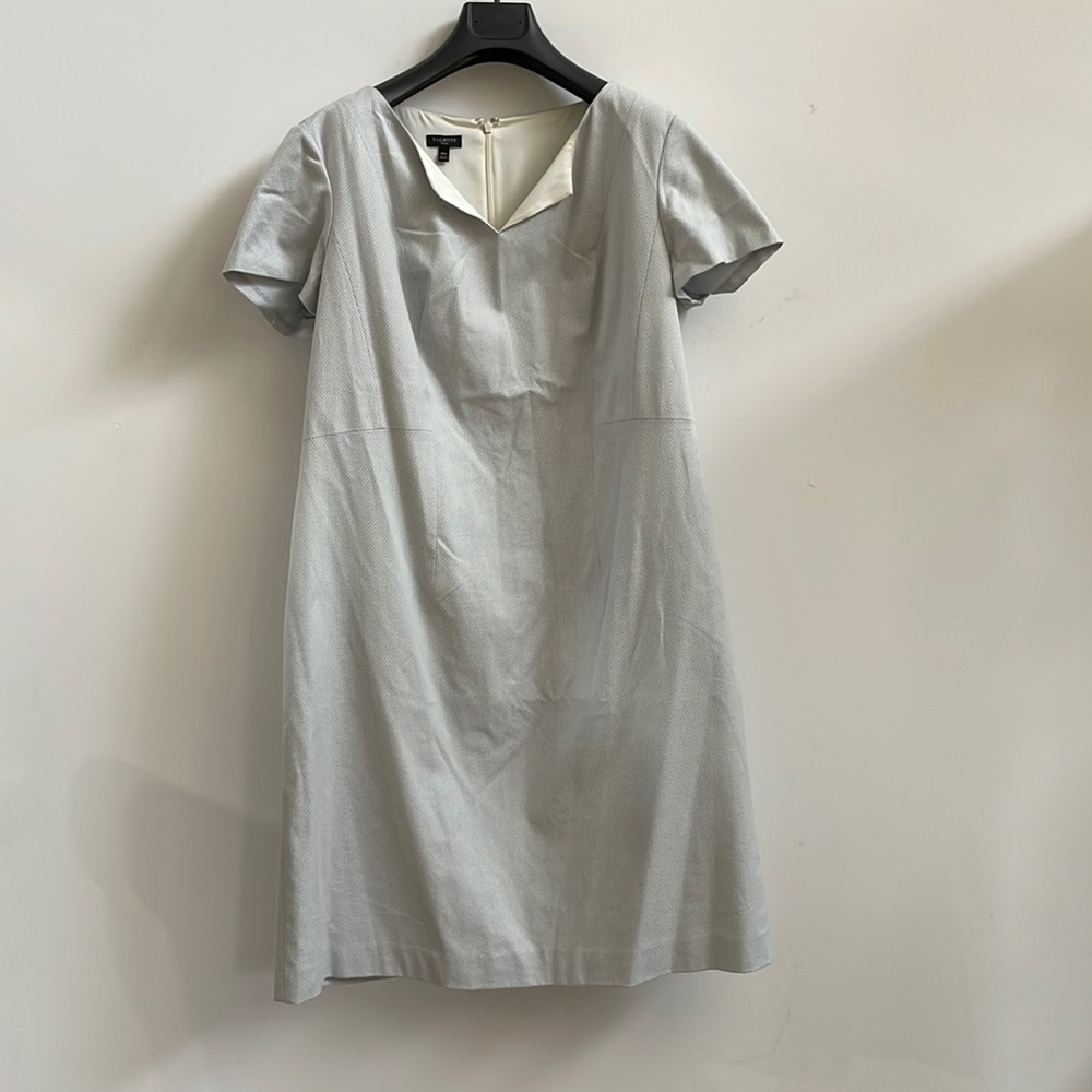 TALBOTS A-Line Dress with Mini Houndstooth Pattern